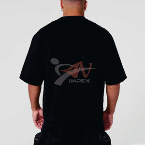 Vente d'usine T-shirts oversize pour hommes T-shirts de sport T-shirts de streetwear tendance T-shirts personnalisés avec broderie - Product Image 4