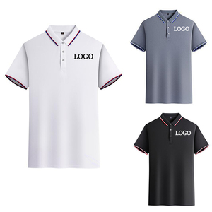 เสื้อโปโลสำหรับผู้ชายเสื้อโปโลสีพื้นหลายสีโลโก้ที่กำหนดเอง - Product Image 1