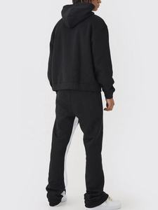 Pullover Custom 100% Cotton Winter <b>Tracksuit</b> Set Streetwear Flared Sweatpants and Hoodie Set Sweatsuits Unisex - Product Image 3