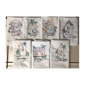 Indian Outstanding Tailor Made 150 Gsm Ultra Soft 100% Cotton Golf Kitchen Non-stick Oil on Demand Leaves Embroidered <b>Tea</b> <b>Towels</b> - Product Image 6