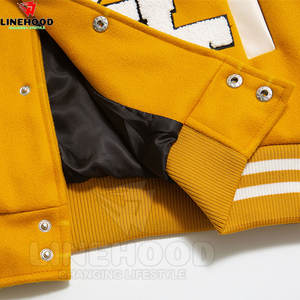 Chaqueta con cuello levantado a prueba de viento de invierno para hombre Diseño cómodo de Letterman a un precio razonable - Product Image 4