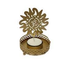 Portavelas decorativo de Metal dorado antiguo para decoración navideña del hogar y regalos de vacaciones - Product Image 5