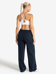 Pantalon décontracté pour femme, nouvelle collection 2026, respirant, taille haute, double taille, jambe large, plissé devant, style vintage - Product Image 3