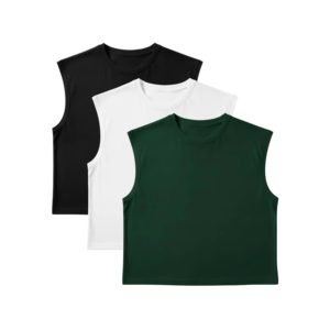 Obsidian S22 - Paquete de 3 camisetas sin mangas cortas de punto - Product Image 1