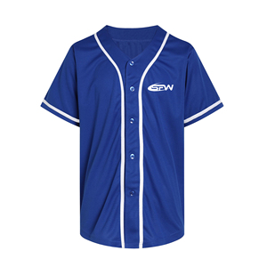 เสื้อเบสบอลแบบติดกระดุมเสื้อทีมเสื้อกีฬาแขนสั้นเสื้อกีฬาเสื้อตาข่ายระบายอากาศได้ชุดเครื่องแบบฝึกซ้อมแบบลำลอง - Product Image 1