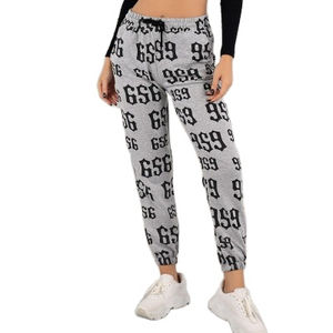 Pantalon de survêtement de jogging à la mode imprimé de logo personnalisé pour femmes Legging d'automne avec une grande visibilité du logo - Product Image 1