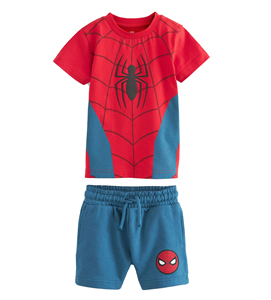 เสื้อยืดพิมพ์ลาย Spider Man พร้อมกางเกงขาสั้น,ชุดเสื้อ + กางเกงขาสั้นสำหรับเด็กผู้ชายเสื้อเชิ้ตลำลอง2023 - Product Image 1