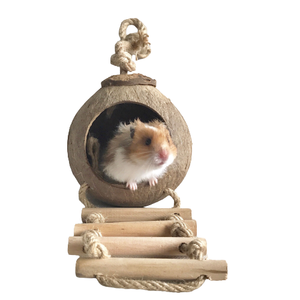 Tự Nhiên Vỏ Dừa Lồng Chim Động Vật Có Khuôn Mẫu Chim Tổ Nhà Cho Vật Nuôi Vẹt Hut Với Treo Đồ Chơi Cho Hamster Shyn tran - Product Image 1