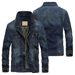 Veste en jean streetwear, mode urbaine, vêtement extérieur en jean, design personnalisé disponible, coupe moderne, légère, vestes en jean personnalisées - Product Image 3