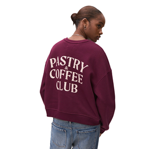 Sweat-shirt à capuche ample à col rond d'hiver de haute qualité 350GSM avec logo personnalisé imprimé à l'écran sur le devant 100% coton pour femmes - Product Image 4
