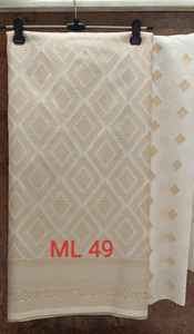 Elegante tela de Sari de nailon suave con hermosa textura suave cómoda y elegante drapeado y colores llamativos para ocasiones de fiesta - Product Image 2