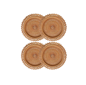 Placa de cargador de ratán de material natural para vacaciones, Navidad, cocina, mantel de mesa, fábrica al por mayor, proveedor a granel - Product Image 6