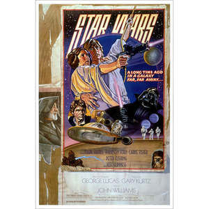 Póster de Star Wars 'D' estilo americano, arte de pared con temática estadounidense, hecho de material de papel duradero - Product Image 1