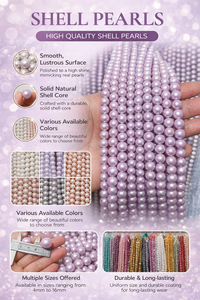 Perles en verre irisées effet aurore, givrées, de qualité supérieure, 4/6/8 mm, multicolores, pour la création de bijoux DIY, bracelets, breloques, boîte - Product Image 2