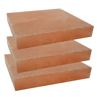 2025 carreaux de brique de sel rose de l'Himalaya naturel variétés rouge foncé pour l'artisanat, le sel de table brut, la lampe sculptée et la décoration