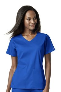 Nouveau Beat femmes col en V gommages confortable beauté Spa tunique chemise dames salon de beauté uniforme en option poche pour les hôpitaux - Product Image 3