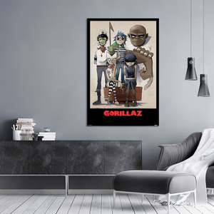Gorillaz Modern Design <b>Poster</b> Black <b>Frame</b> Paper Material for Wall Usage - Product Image 2