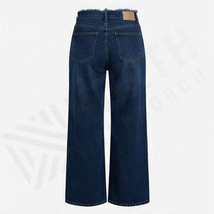 <b>Women's</b> High Waisted Raw Hem <b>Jeans</b> Stretchy Wide Leg Frayed Straight Denim <b>Women's</b> Pants Fashion Trendy Casual Streetwear Trends - Product Image 2