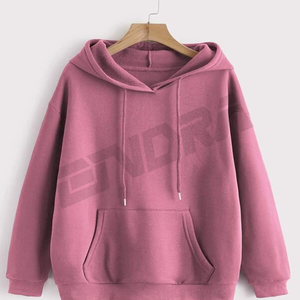 Sudadera con capucha de hombro caído con forro térmico con cordón y bolsillo de canguro sudadera cálida para hombres y mujeres ropa de invierno - Product Image 1