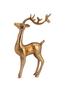 Statue d'art en métal de renne au design moderne fait à la main Figure animale élégante finition dorée ornement de maison parfait pour l'anniversaire - Product Image 2