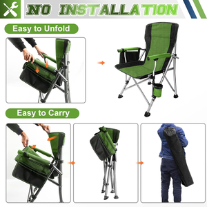 كراسي قابلة للطي خفيفة الوزن للاستخدام الخارجي، مناسبة للشاطئ والنزهات والتخييم وصيد الأسماك - Product Image 5