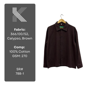 Chaqueta Casual de Invierno para Hombre, 100% Algodón, Tono Marrón, Teñido Liso, Servicio OEM, 270 GSM - Product Image 4