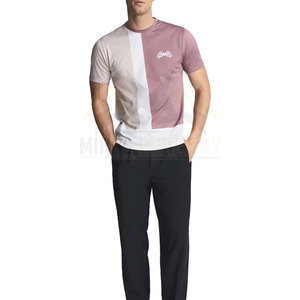 Meilleure vente T-shirts décontractés pour hommes de haute qualité léger respirant séchage rapide couleur unie à manches courtes col rond coton/bambou - Product Image 1