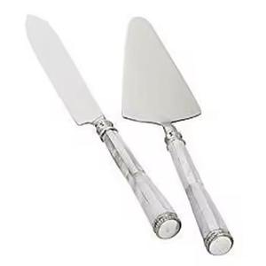 Ensemble de couteau et serveur pour gâteau de mariage vintage en acier inoxydable finition argentée de qualité supérieure pour les occasions spéciales - Product Image 2