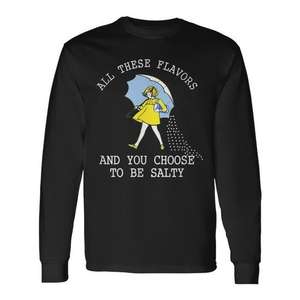 Camiseta de Manga Larga con Todos los Sabores, Elige Ser Salado, para Promociones - Product Image 1