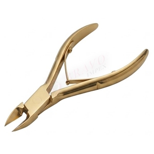 Coupe-cuticules professionnel 5 pouces en acier inoxydable, finition dorée, outil de manucure et pédicure - Product Image 1
