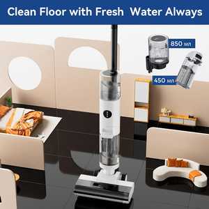 Aspiradora y Mopa Inalámbrica ED12 para Pisos Duros, Ligera, con Dispensador Automático, Limpieza Completa de Bordes con un Toque, HEPA, Alemana - Product Image 3