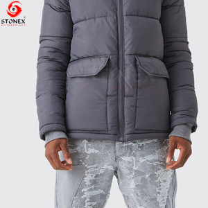 แจ็กเก็ตบุฟองน้ำหนาสำหรับผู้ชายสำหรับฤดูหนาวโลโก้ตามสั่ง - Product Image 3