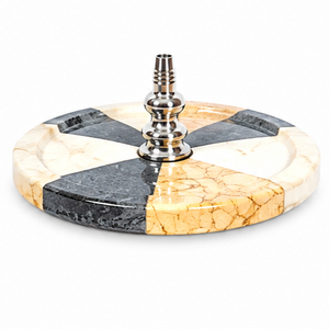 Chicha Farida Giant Marble Luxury avec design moderne en laiton massif - Ensemble complet pour fumer la chicha - Product Image 2