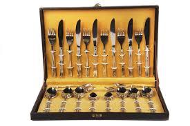 Handicraft Brass Gold <b>Flatware</b> <b>Set</b> With Portable Box Amazing Design Customized Size and Colors High Quality Made of Pure Metal - Product Image 4