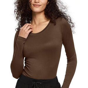 OEM Women Medical <b>Scrub</b> Shirt Long Sleeve Soft Cotton Blend Uniform <b>Top</b> Wholesale Medical <b>Scrub</b> <b>Tops</b> for Women - Product Image 1
