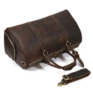 Bolsa de viaje de noche de lona grande de cuero resistente súper duradera de suministro de fábrica a precio al por mayor - Product Image 1