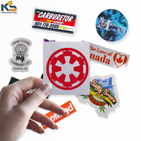 Autocollant mural en vinyle découpé rouge personnalisé avec logo Galactic Empire, imprimé UV, décoratif pour fenêtres, voitures, ordinateurs portables, livres, réutilisable
