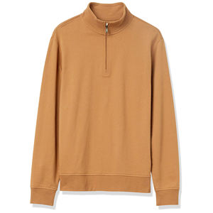 High Quality Breathable Quick Dry Sports Workout <b>Men's</b> Clothing Cotton Blended Custom Logo <b>Men's</b> <b>Quarter</b> <b>Zip</b> Up Long Sleeves - Product Image 1