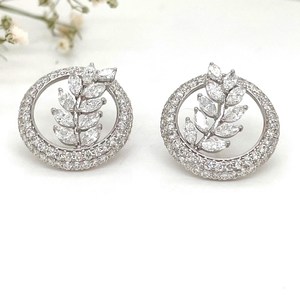 Pendientes de diamantes de laboratorio de oro de 14K Pendientes de marquesa de 2,64 quilates Pendientes de marquesa de oro amarillo Rosa Blanco de 14 quilates Regalo para mujer - Product Image 2