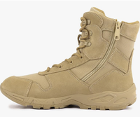 Bottes tactiques en cuir pour hommes, fermeture à lacets, légères, pour le désert et la jungle, travail en extérieur, utilisation à moto