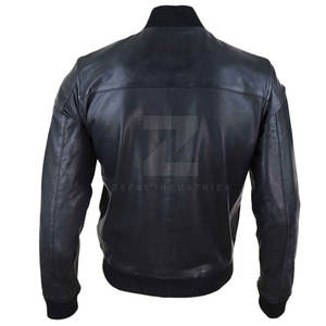 Chaqueta Bomber de Cuero con Cuello Alto de Nuevo Diseño para Hombre, Mangas Largas, Cremallera Completa en la Parte Delantera, Logotipo, Impermeable, Chaqueta de Invierno - Product Image 2