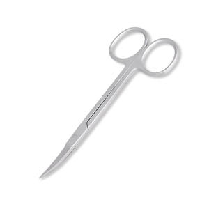 Tijeras alemanas de IRIS de acero inoxidable, hoja curva, acabado de arena, patrón delicado, afilado, 115mm, 4 12 pulgadas, tijeras quirúrgicas - Product Image 3