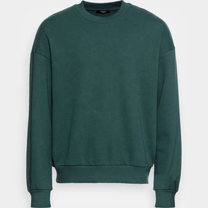 Alta calidad 100% algodón cuello redondo sudadera hombres al por mayor personalizado de gran tamaño gota hombro manga larga básico pulóver sudadera - Product Image 5