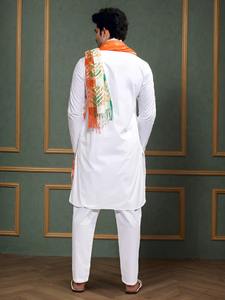 Kurta Casual de Algodón Orgánico para Hombre, Diseño Personalizado, Manga Larga, Cuello en V, Transpirable, Ecológico, Ropa de Verano, Precio al por Mayor B2B, MOQ Bajo - Product Image 4