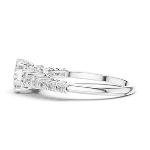 Bague en diamant de laboratoire 0,608 CT pour femmes, clarté VVS-VS EF, disponible en or 18 carats, 14 carats, 10 carats et argent 925, rose, jaune, blanc - Product Image 4