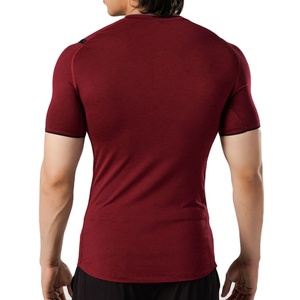 Nueva Camiseta de Compresión, Corte Ajustado, 100% Algodón, Transpirable, Ecológica, Deportiva, Elástica, Color Sólido, para Fisicoculturismo y Gimnasio - Product Image 6