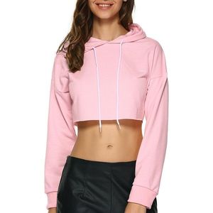 Diseño de moda para mujer, ropa deportiva de talla grande, Top corto de ejercicio a cuadros, sudaderas con capucha, Material de felpa francés, capucha recortada de invierno transpirable - Product Image 5
