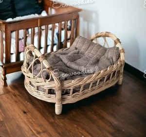 Cuna de madera de bambú natural de calidad superior, cunas para bebés, muebles para niños hechos a mano - Product Image 2