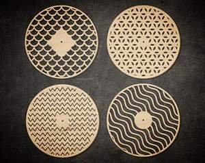 Posavasos moderno respetuoso con el medio ambiente COASTER3.75 Sublimación Hardboard Mdf Squarestone personalizado con posavasos trasero de corcho - Product Image 4