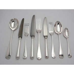 Ensemble de couverts avec manche audacieux couleur argent acier inoxydable poli miroir ensemble de 9 boîtes d'emballage ustensiles de cuisine fourchette couteau - Product Image 1